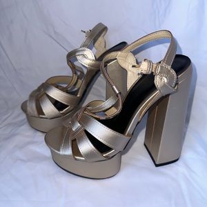 Gold Heels - Size 6